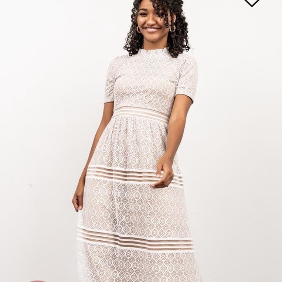 New with Tag: Baltic Born Windsor Lace Midi Dress in Size